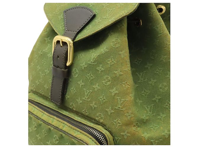 Zaino Mini Montsouris GM Monogramma Louis Vuitton Verde Cachi - vista 9