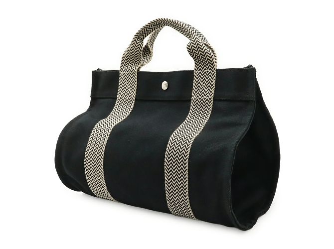 Bolso Tote PM Cannes de Hermès Negro Crudo - vista 3