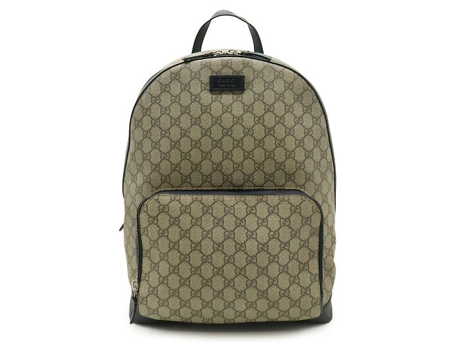 Zaino Gucci GG Supreme in beige e nero - vista 2