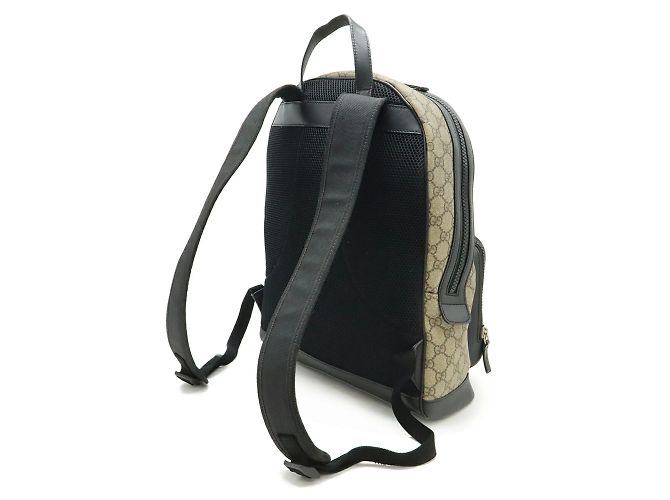 Zaino Gucci GG Supreme in beige e nero - vista 3