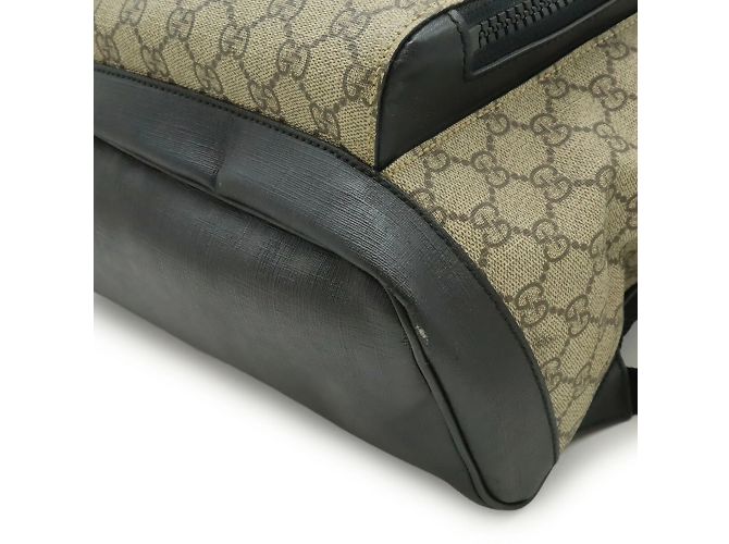 Zaino Gucci GG Supreme in beige e nero - vista 4