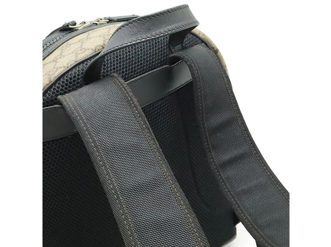 Zaino Gucci GG Supreme in beige e nero - vista 8