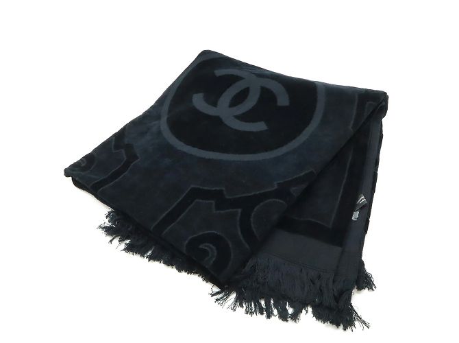 Borsa da spiaggia Chanel Coco Mark Nero - vista 8