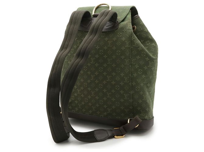 Zaino Mini Montsouris GM Monogram di Louis Vuitton Verde Cachi Monogramma - vista 3