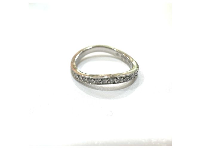 Chanel Pt950 Ribbon Full Diamond Eternity Ring Silber - Ansicht 2