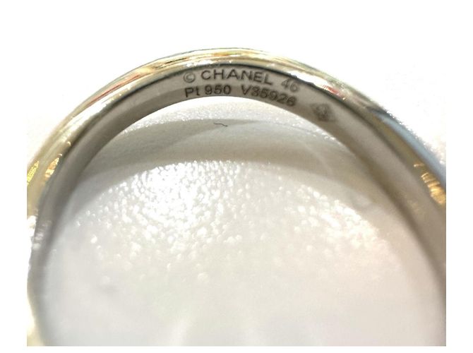 Chanel Pt950 Ribbon Full Diamond Eternity Ring Silber - Ansicht 6