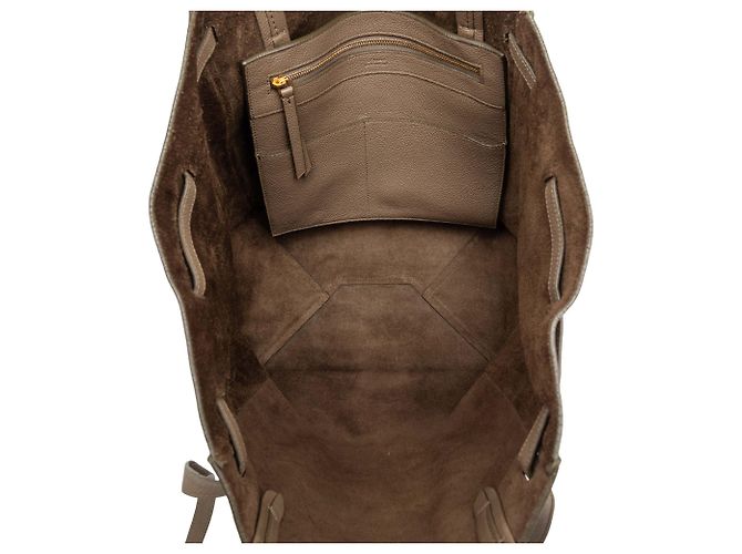 Céline Celine Kleine Braune Leder Phantom Cabas Tasche - Ansicht 4