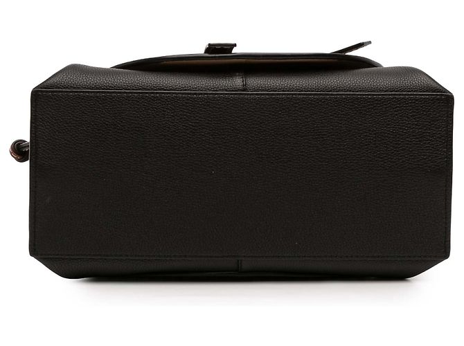 LOEWE Kleine schwarze Ledertasche Gate mit Obergriff - Ansicht 3