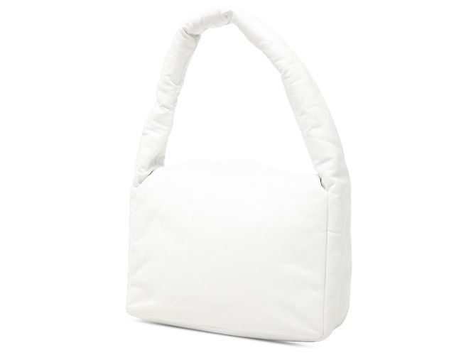 Borsa a spalla Monaco piccola in pelle di vitello bianca Balenciaga Bianco - vista 2