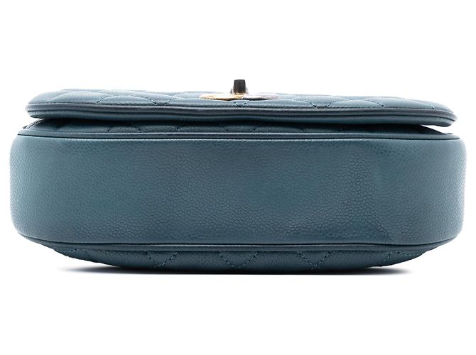 Chanel Blau Kleine Gequiltete Caviar Tasche mit Lappen für Freizeit - Ansicht 3