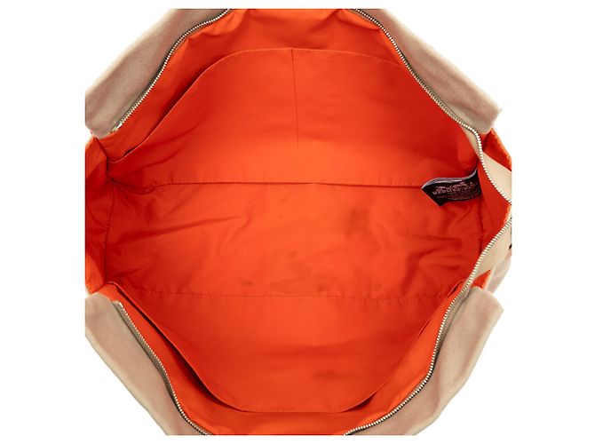 Estuche de salto Jimetou en lona naranja Hermès - vista 4