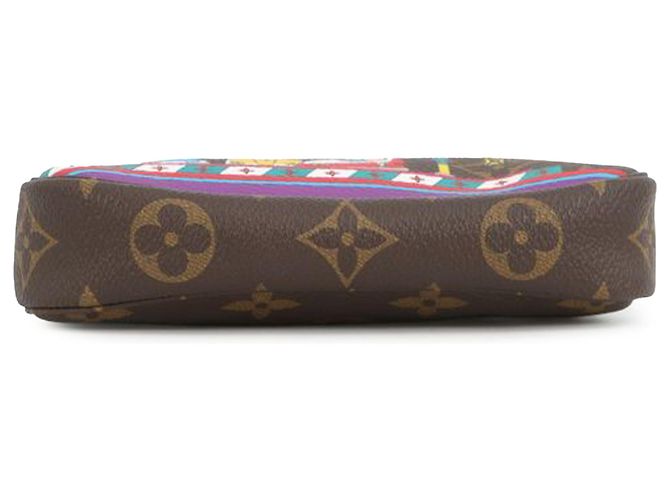 Mini Pochette Accessoires Vivienne Natale Monogramma Marrone Louis Vuitton - vista 3