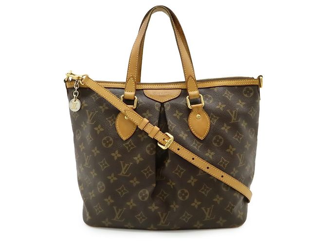 Louis Vuitton Monogram Palermo PM Tote Bag Braun Schwarz Monogramm - Ansicht 2