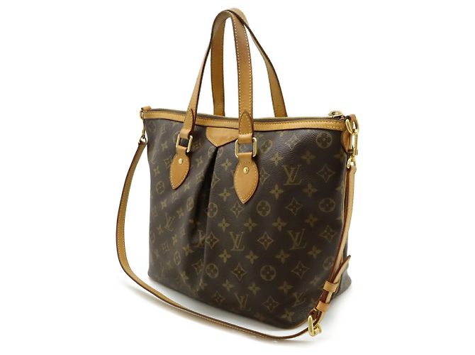 Louis Vuitton Monogram Palermo PM Tote Bag Braun Schwarz Monogramm - Ansicht 3