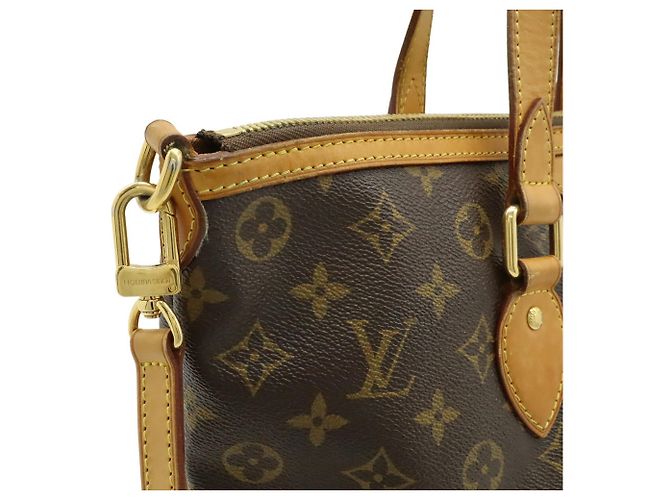 Louis Vuitton Monogram Palermo PM Tote Bag Braun Schwarz Monogramm - Ansicht 8