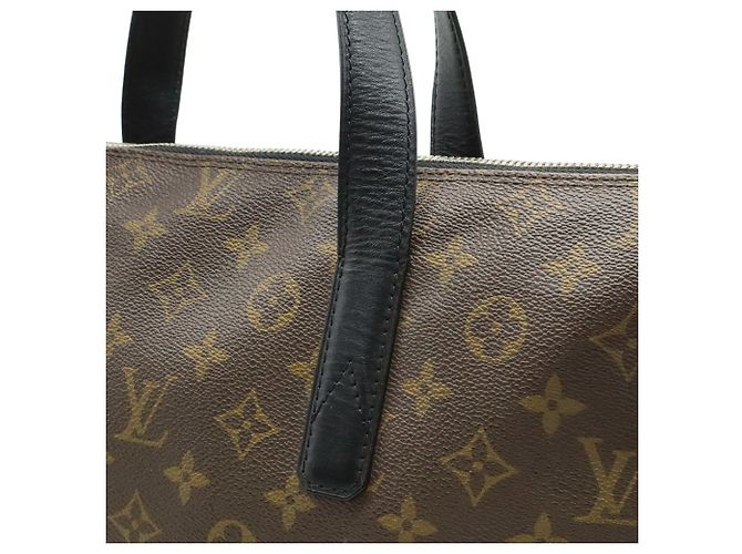 Borsa tote Kitan Monogram Macassar Louis Vuitton Marrone Nero Monogramma - vista 10
