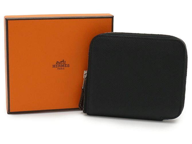 Monedero compacto Azap Silkin de Hermès Negro - vista 9