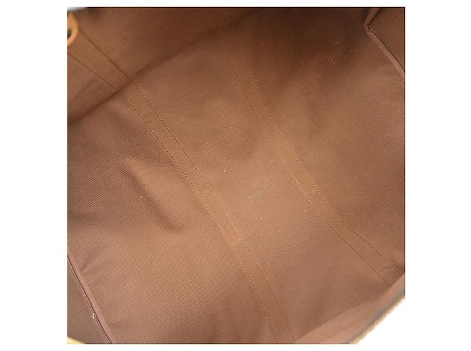 Borsa Keepall Louis Vuitton in tela Monogram 55 Marrone - vista 3