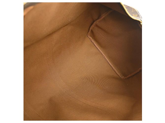 Borsa Keepall Louis Vuitton in tela Monogram 55 Marrone - vista 3