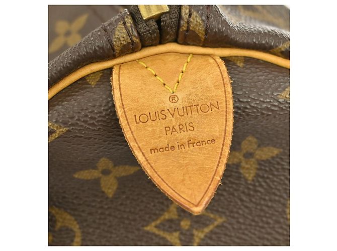 Borsa Keepall Louis Vuitton in tela Monogram 55 Marrone - vista 5