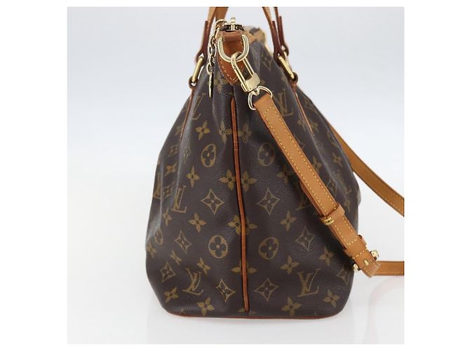Borsa Louis Vuitton Palermo in tela Monogram PM Marrone - vista 3