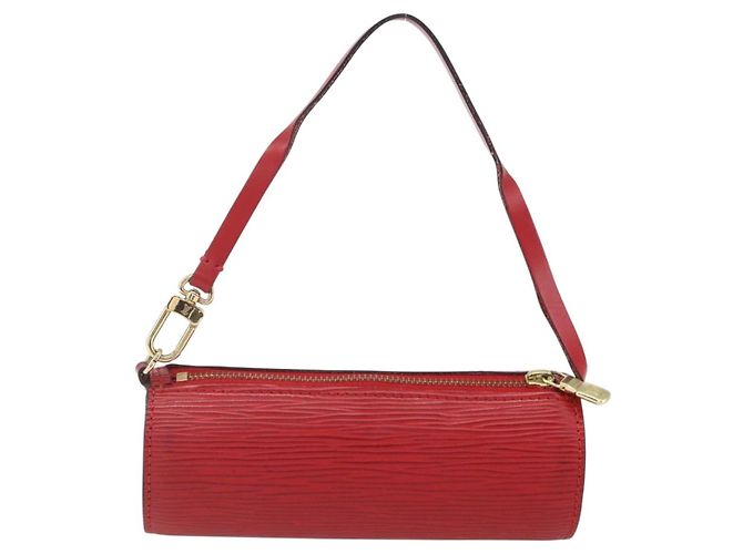 Pochette Soufflot in pelle Epi Louis Vuitton Rosso - vista 2