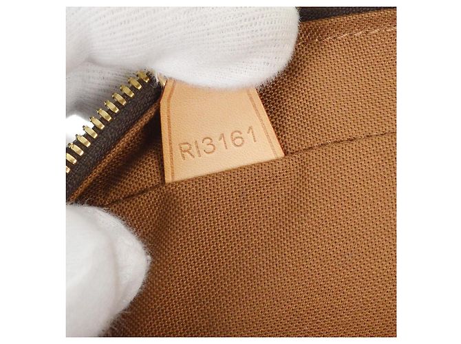 Borsa Messenger Abbesses Louis Vuitton in tela Monogram Marrone - vista 4