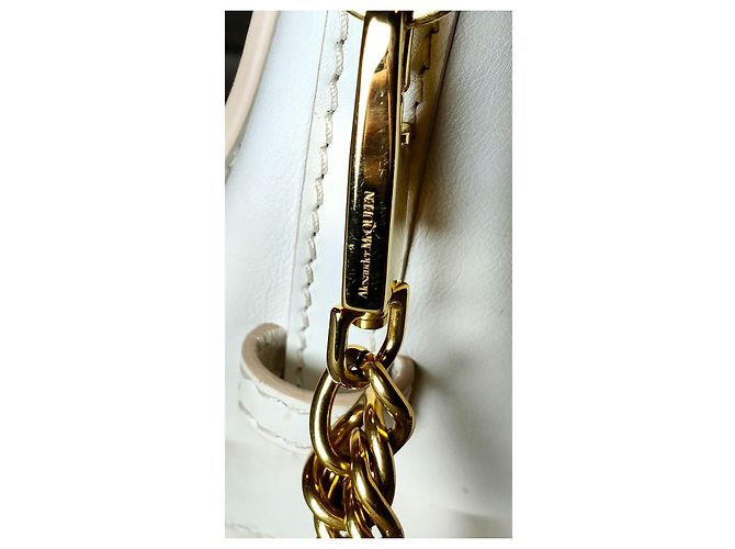 Alexander McQueen The Story borsa a tracolla in pelle bianca Bianco - vista 12