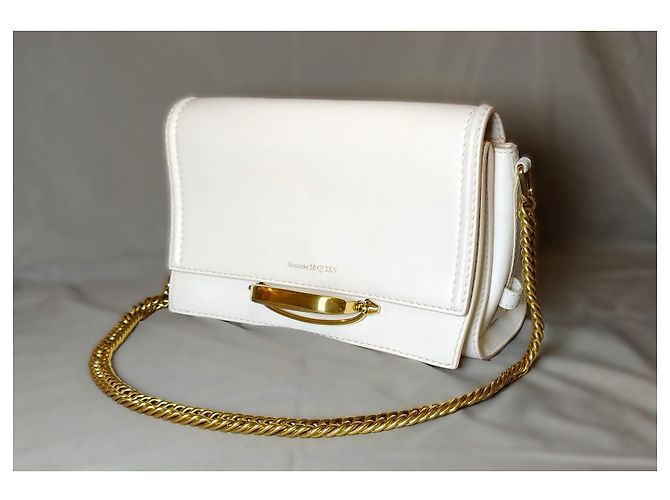 Alexander McQueen The Story borsa a tracolla in pelle bianca Bianco - vista 18