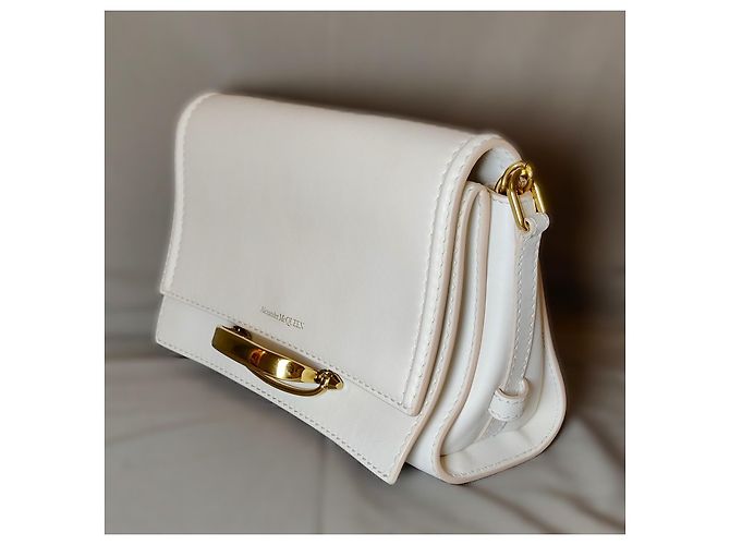 Alexander McQueen The Story borsa a tracolla in pelle bianca Bianco - vista 7