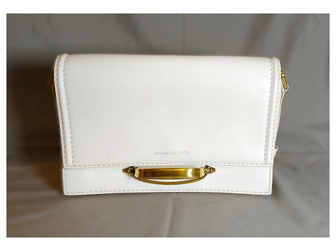 Alexander McQueen The Story borsa a tracolla in pelle bianca Bianco - vista 9