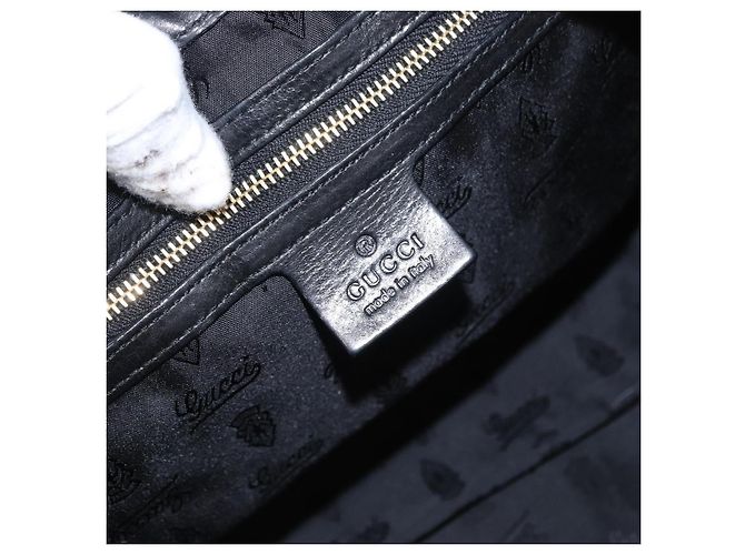 Gucci Hysteria Convertible Top Handle Bag Patent Small Black - view 6