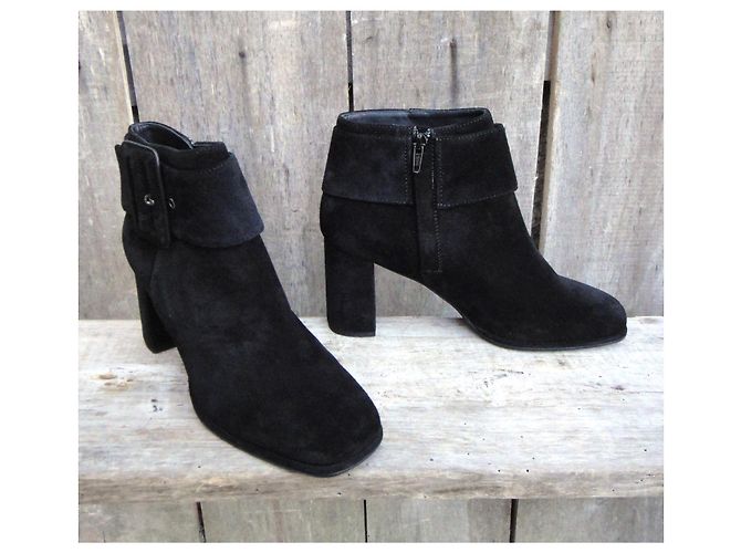Stivaletti Max Mara Neri in Camoscio Nero - vista 3