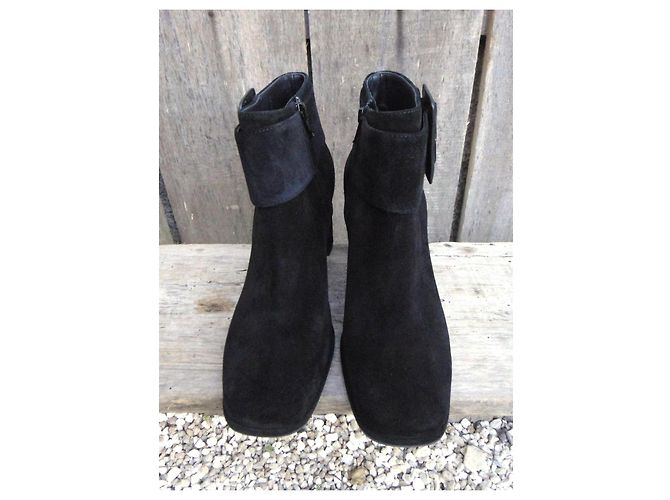 Stivaletti Max Mara Neri in Camoscio Nero - vista 4
