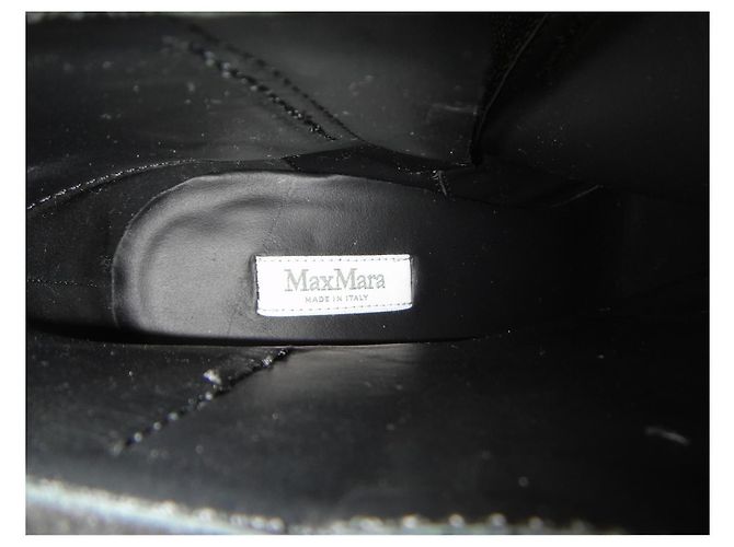 Stivaletti Max Mara Neri in Camoscio Nero - vista 6