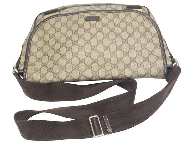 Borsa a Spalla Gucci GG Plus Marrone - vista 10