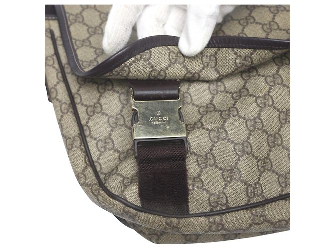 Borsa a Spalla Gucci GG Plus Marrone - vista 12