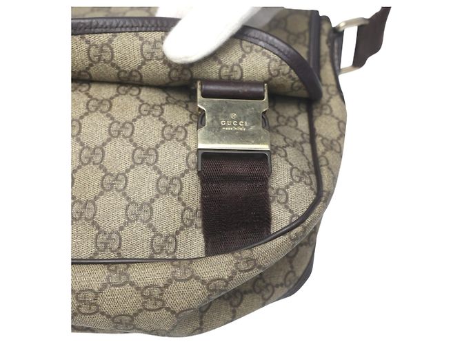 Borsa a Spalla Gucci GG Plus Marrone - vista 13