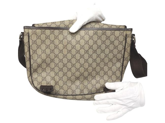 Borsa a Spalla Gucci GG Plus Marrone - vista 15