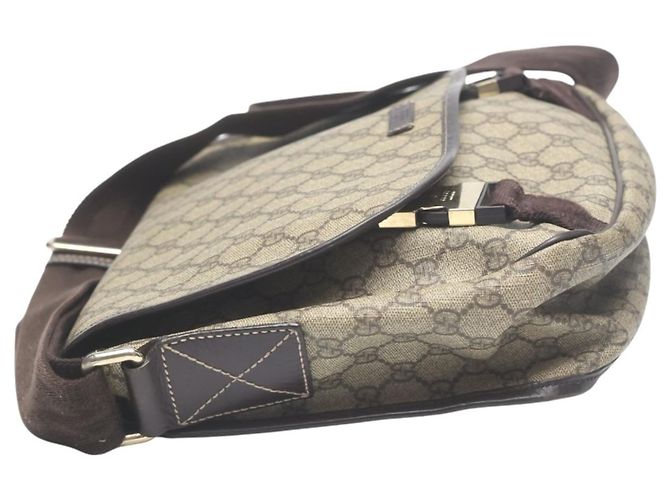 Borsa a Spalla Gucci GG Plus Marrone - vista 3