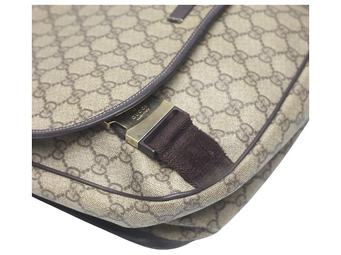 Borsa a Spalla Gucci GG Plus Marrone - vista 7
