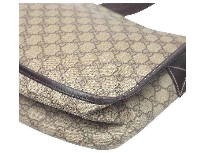 Borsa a Spalla Gucci GG Plus Marrone - vista 8