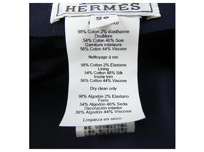Hermès Hermes CHAINE D'ANCRE ToilH Cap Weiß - Ansicht 3
