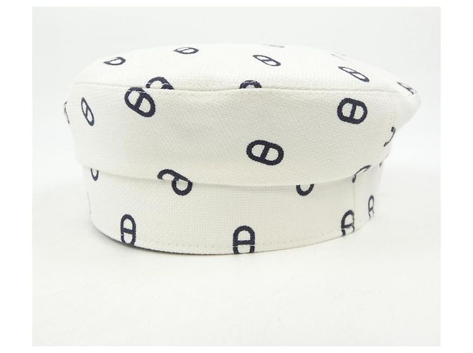 Hermès Hermes CHAINE D'ANCRE ToilH Cap Weiß - Ansicht 4