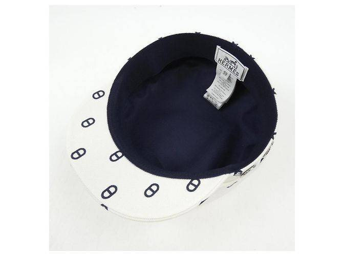 Hermès Hermes CHAINE D'ANCRE ToilH Cap Weiß - Ansicht 5