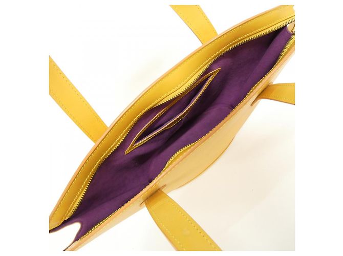 Louis Vuitton Epi Saint Jacques Kalbsleder Handtasche Gelb - Ansicht 10