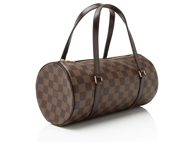 Borsa Louis Vuitton Vintage Damier Ebene Papillon 26 Marrone - vista 2