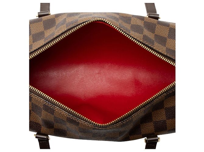 Borsa Louis Vuitton Vintage Damier Ebene Papillon 26 Marrone - vista 7