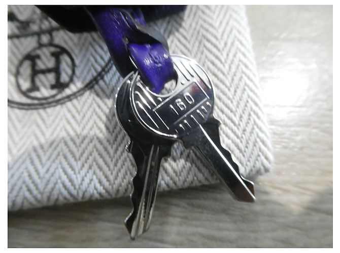 Charm di lucchetto e tirante per cerniera Hermès nuovo per borse Hermès Birkin e Kelly Blu - vista 3