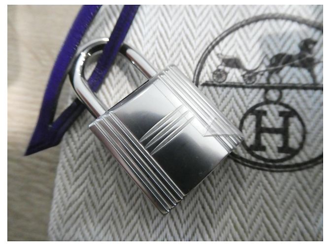 Charm di lucchetto e tirante per cerniera Hermès nuovo per borse Hermès Birkin e Kelly Blu - vista 4